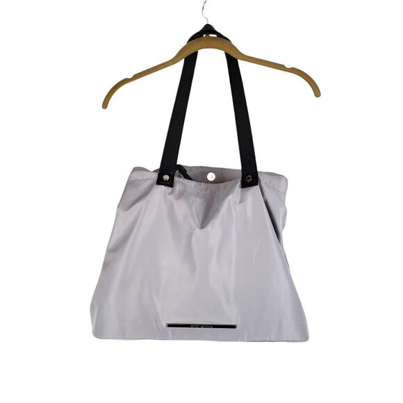 Steve Madden Bstripe Purse Gray Nylon Shoulder Tote Y2K Spellout - Picture 9 of 12